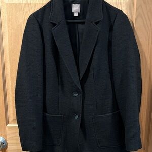 J. Jill Textured Black Blazer